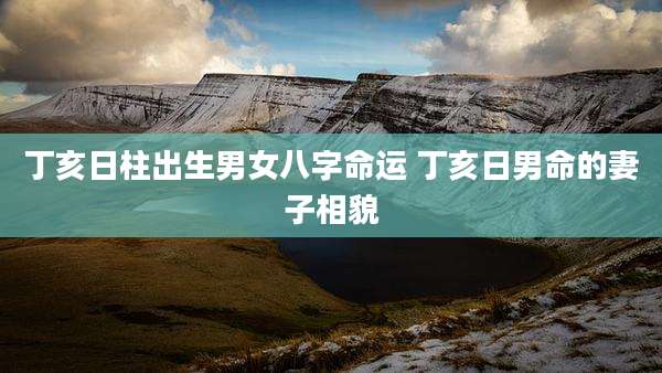 丁亥日柱出生男女八字命运 丁亥日男命的妻子相貌