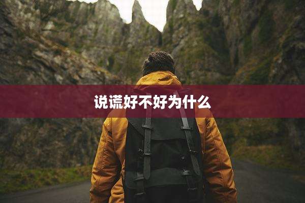 说谎好不好为什么