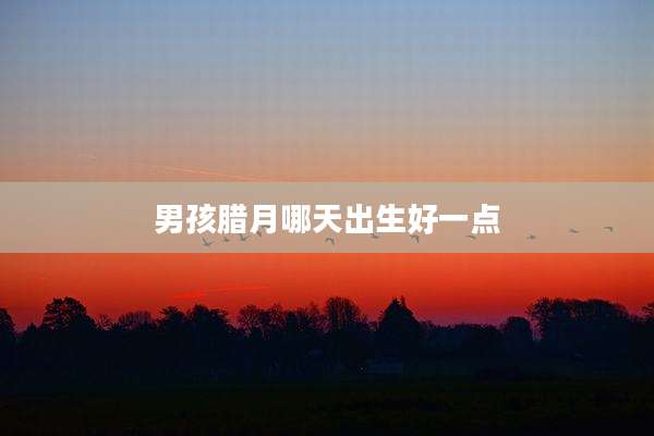 男孩腊月哪天出生好一点