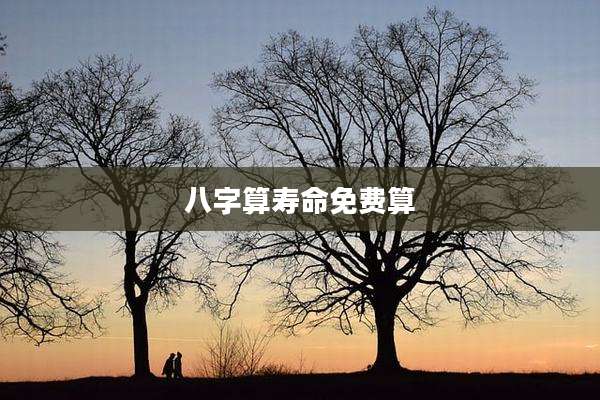 八字算寿命免费算