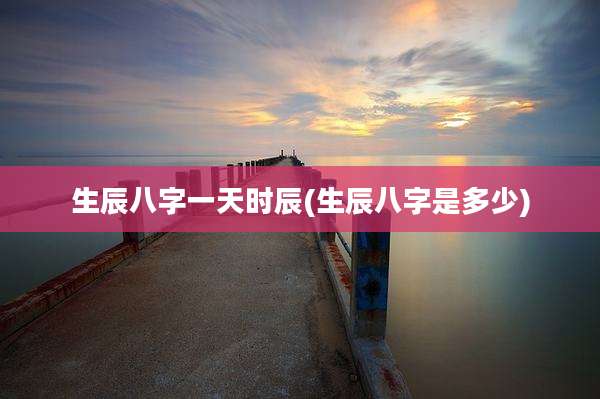 生辰八字一天时辰(生辰八字是多少)