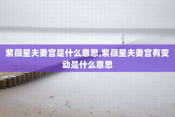紫薇星夫妻宫是什么意思,紫薇星夫妻宫有变动是什么意思