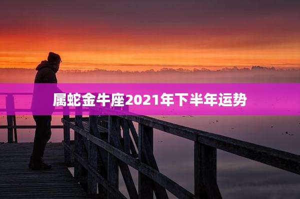 属蛇金牛座2021年下半年运势