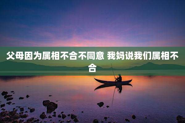 父母因为属相不合不同意 我妈说我们属相不合