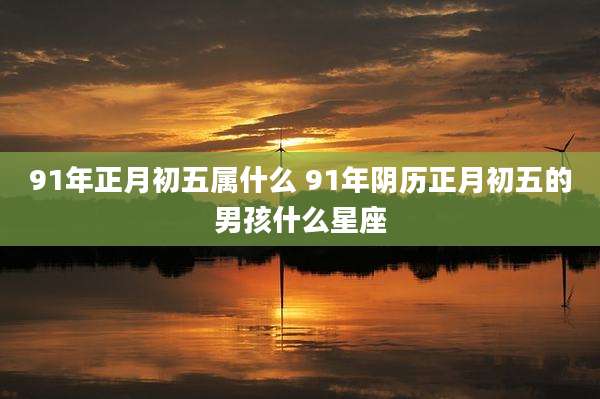 91年正月初五属什么 91年阴历正月初五的男孩什么星座