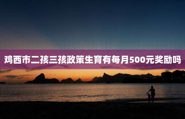 鸡西市二孩三孩政策生育有每月500元奖励吗