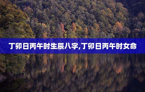 丁卯日丙午时生辰八字,丁卯日丙午时女命