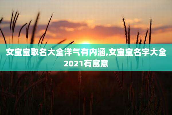 女宝宝取名大全洋气有内涵,女宝宝名字大全2021有寓意