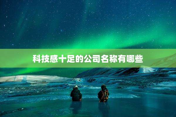 科技感十足的公司名称有哪些