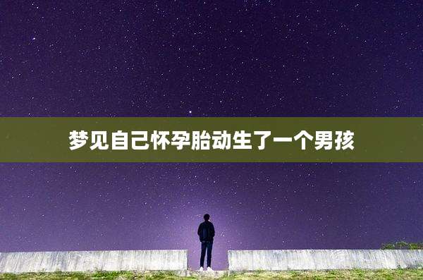 梦见自己怀孕胎动生了一个男孩