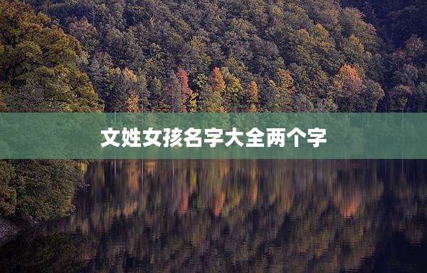 文姓女孩名字大全两个字