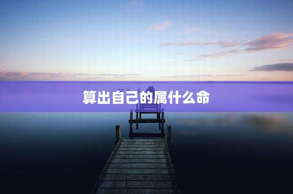 算出自己的属什么命