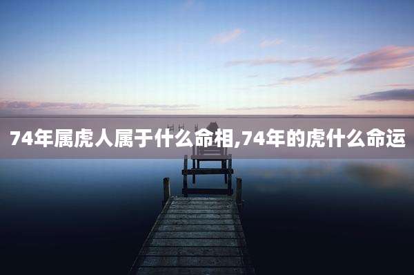 74年属虎人属于什么命相,74年的虎什么命运