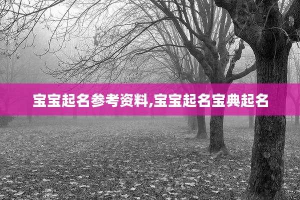 宝宝起名参考资料,宝宝起名宝典起名