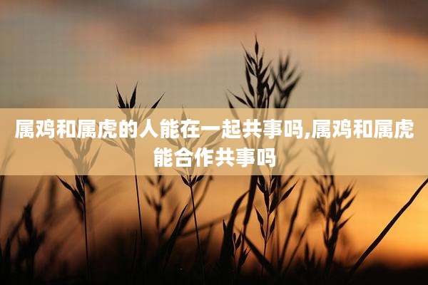 属鸡和属虎的人能在一起共事吗,属鸡和属虎能合作共事吗