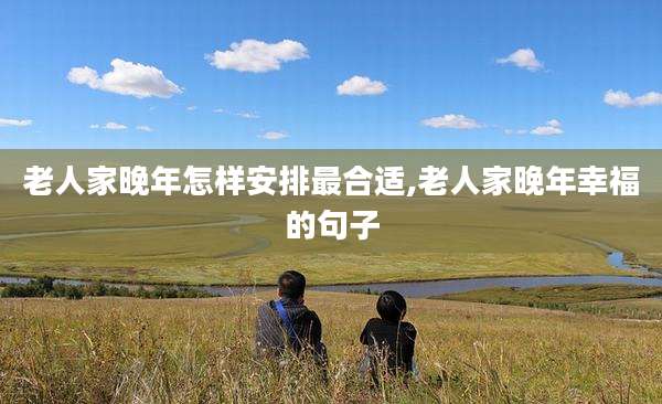 老人家晚年怎样安排最合适,老人家晚年幸福的句子