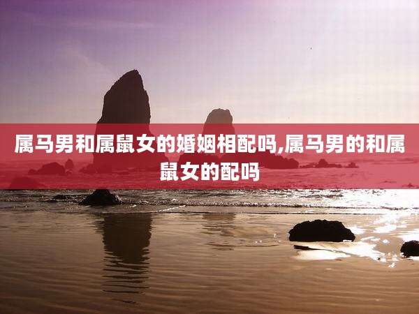 属马男和属鼠女的婚姻相配吗,属马男的和属鼠女的配吗