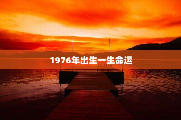 1976年出生一生命运