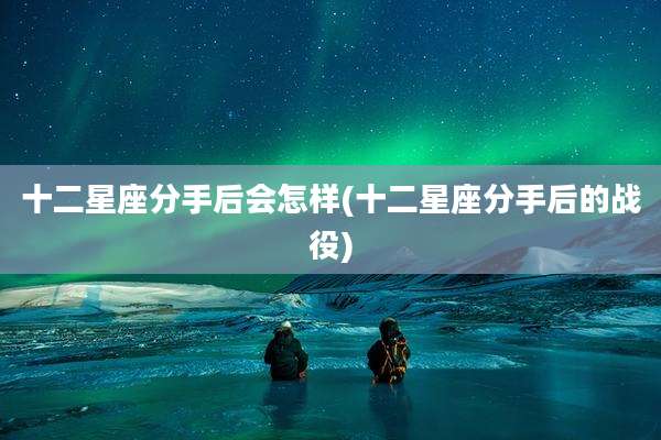 十二星座分手后会怎样(十二星座分手后的战役)