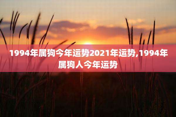 1994年属狗今年运势2021年运势,1994年属狗人今年运势