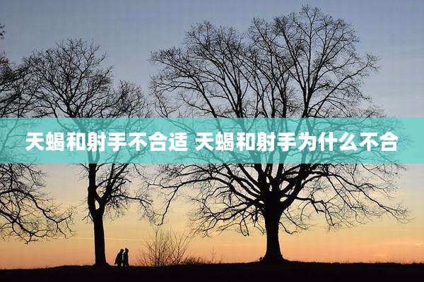 天蝎和射手不合适 天蝎和射手为什么不合