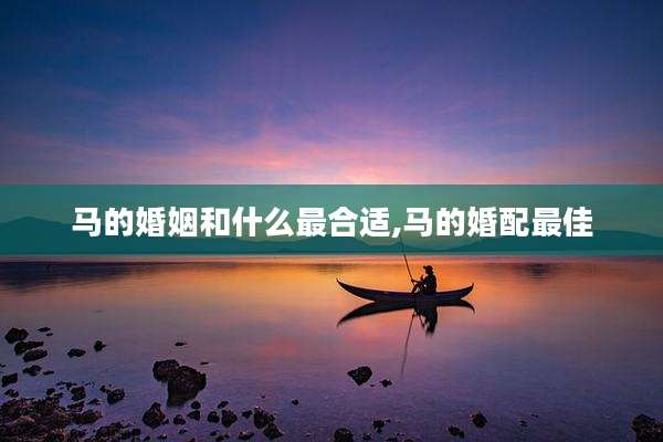 马的婚姻和什么最合适,马的婚配最佳