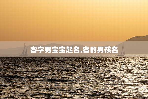 睿字男宝宝起名,睿的男孩名