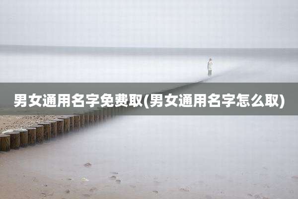 男女通用名字免费取(男女通用名字怎么取)