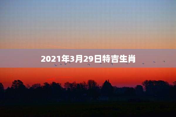 2021年3月29日特吉生肖