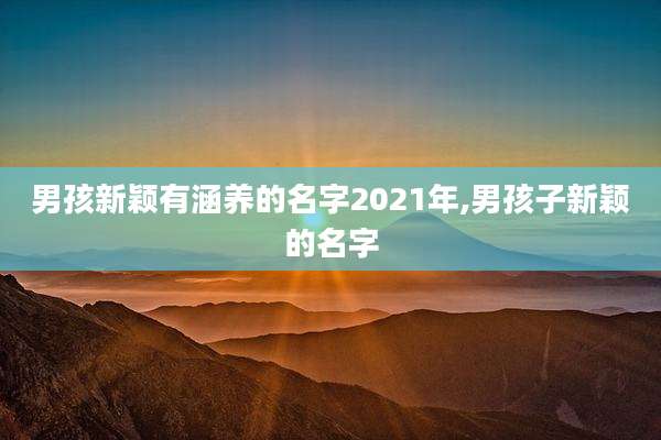 男孩新颖有涵养的名字2021年,男孩子新颖的名字