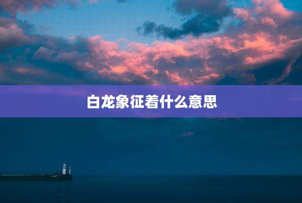 白龙象征着什么意思