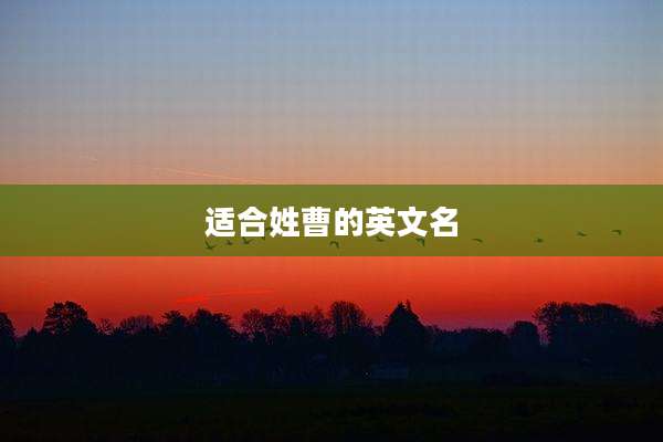 适合姓曹的英文名