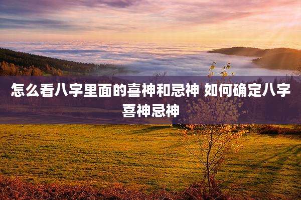 怎么看八字里面的喜神和忌神 如何确定八字喜神忌神