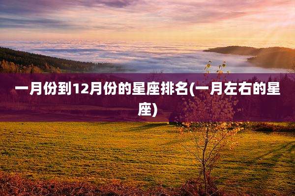 一月份到12月份的星座排名(一月左右的星座)