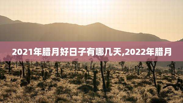 2021年腊月好日子有哪几天,2022年腊月