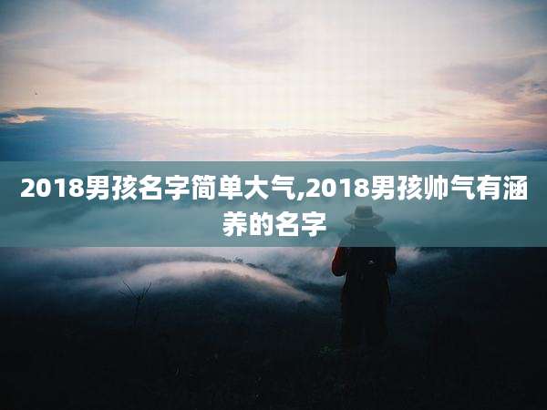 2018男孩名字简单大气,2018男孩帅气有涵养的名字
