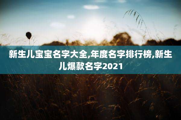 新生儿宝宝名字大全,年度名字排行榜,新生儿爆款名字2021