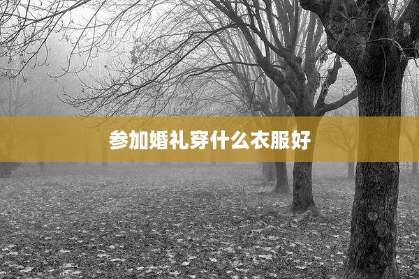 参加婚礼穿什么衣服好