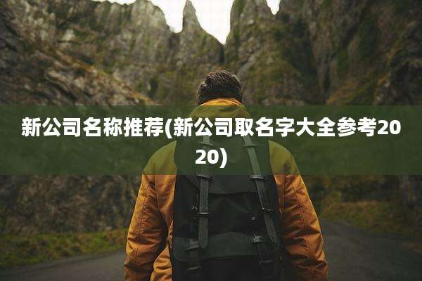 新公司名称推荐(新公司取名字大全参考2020)