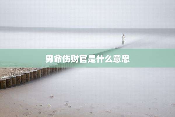男命伤财官是什么意思