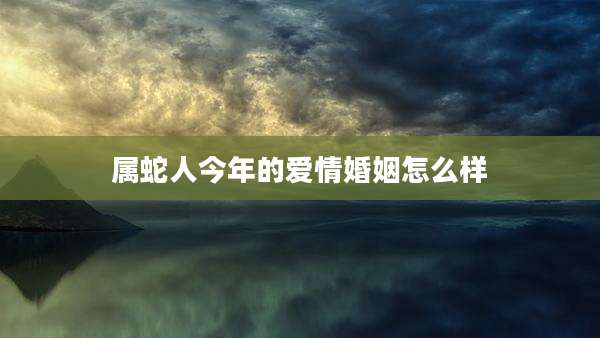 属蛇人今年的爱情婚姻怎么样