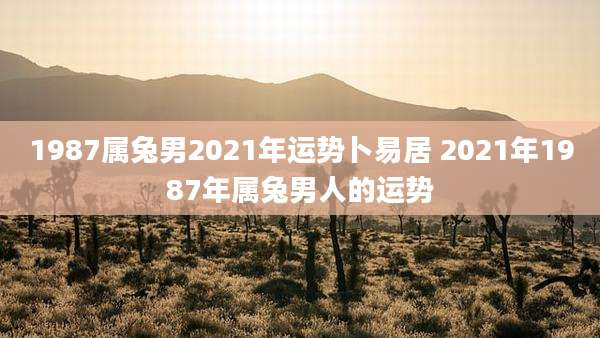 1987属兔男2021年运势卜易居 2021年1987年属兔男人的运势
