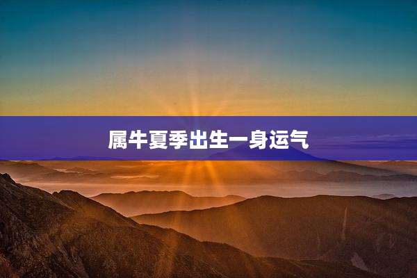 属牛夏季出生一身运气