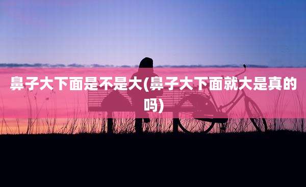 鼻子大下面是不是大(鼻子大下面就大是真的吗)