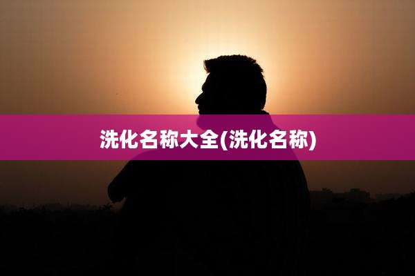 洗化名称大全(洗化名称)