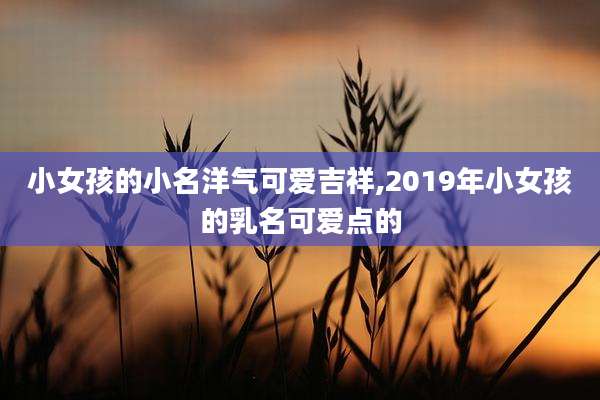 小女孩的小名洋气可爱吉祥,2019年小女孩的乳名可爱点的