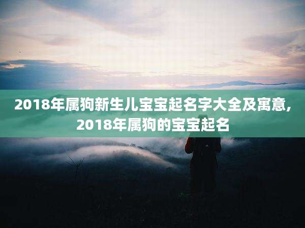 2018年属狗新生儿宝宝起名字大全及寓意,2018年属狗的宝宝起名