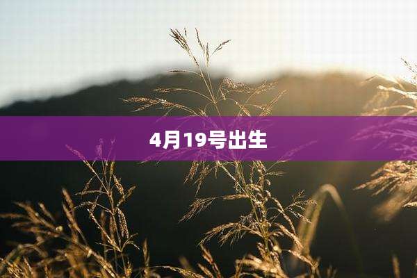 4月19号出生