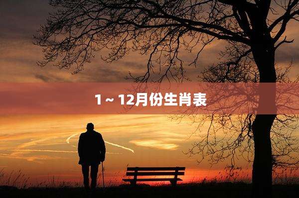 1~12月份生肖表