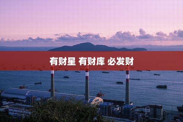 有财星 有财库 必发财